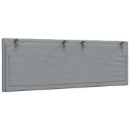 Мека табла за легло Hanko, светлосива, 120 см, плат