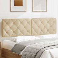 Мека табла за легло, кремава, 180 см, плат