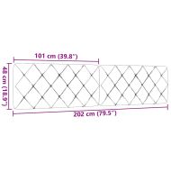 Мека табла за легло, синя, 200 см, плат