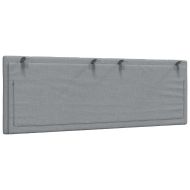 Мека табла за легло Hanko, светлосива, 140 см, плат