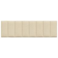 Мека табла за легло Hanko, кремава, 160 см, плат