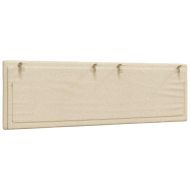 Мека табла за легло Hanko, кремава, 160 см, плат