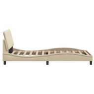 Рамка за легло без матрак Hanko, кремава, 100x200 см, плат