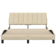Рамка за легло без матрак Hanko, кремава, 140x200 см, плат