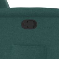 Изправящ реклайнер стол, тъмнозелен, текстил