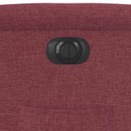 Електрически стол реклайнер, виненочервен, текстил