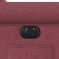 Електрически стол реклайнер, виненочервен, текстил