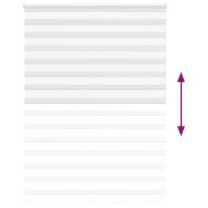 Зеброва щора бял 160x200 см ширина на плата 155,9 см полиестер