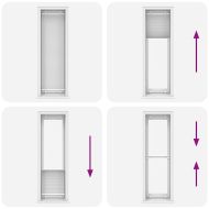 Плисирана щора Бяла 60x200 cm Ширина на плата 59,4 cm Полиестер