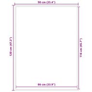 Изтривалка, кафява, 90x120 см