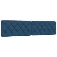 Рамка за легло със светодиод без матрак, синя, 200x200 см, плат