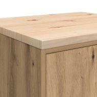 Гаражен шкаф за съхранение, дъб артизан, 60x51x85 см, бор масив