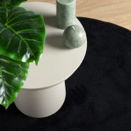 Килим OVIEDO с къс косъм, черен, Ø 200 см