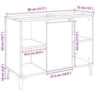 Шкаф за мивка Artisan Oak 80x33x60 cm Инженерна дървесина