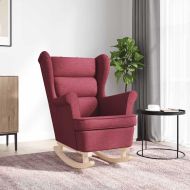 Люлеещ се стол Винено червено 74x90x102 cm Fabric