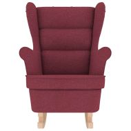 Люлеещ се стол Винено червено 74x90x102 cm Fabric