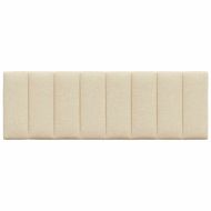 Мека табла за легло Hanko, кремава, 140 см, плат