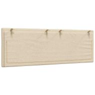 Мека табла за легло Hanko, кремава, 140 см, плат