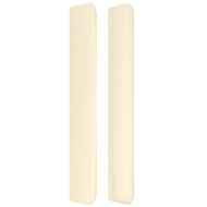 Горна табла с уши, кремава, 93x16x118/128 см, изкуствена кожа