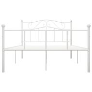 Рамка за легло, бяла, метал, 160x200 см