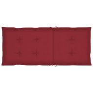 Градински столове 4 бр виненочервени възглавници тик масив