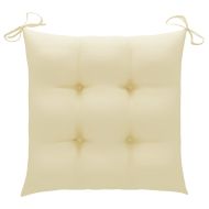 Сгъваеми градински столове с възглавници 8 бр тик масив