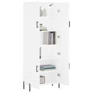 Висок шкаф, бял, 69,5x34x180 см, инженерно дърво