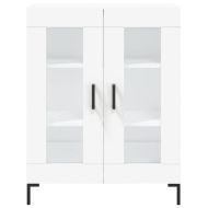 Висок шкаф, бял, 69,5x34x180 см, инженерно дърво