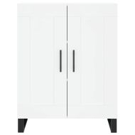 Висок шкаф, бял, 69,5x34x180 см, инженерно дърво