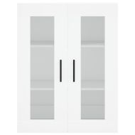 Висок шкаф, бял, 69,5x34x180 см, инженерно дърво