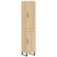 Висок шкаф, сонома дъб, 34,5x34x180 см, инженерно дърво