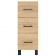 Висок шкаф, сонома дъб, 34,5x34x180 см, инженерно дърво