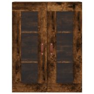 Висок шкаф, опушен дъб, 69,5x34x180 см, инженерно дърво