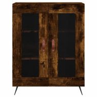 Висок шкаф, опушен дъб, 69,5x34x180 см, инженерно дърво