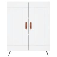 Висок шкаф, бял, 69,5x34x180 см, инженерно дърво