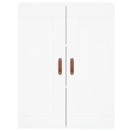 Висок шкаф, бял, 69,5x34x180 см, инженерно дърво