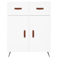 Висок шкаф, бял, 69,5x34x180 см, инженерно дърво