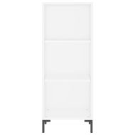 Висок шкаф, бял, 34,5x34x180 см, инженерно дърво
