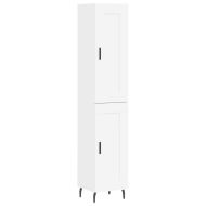 Висок шкаф, бял, 34,5x34x180 см, инженерно дърво