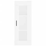 Висок шкаф, бял, 34,5x34x180 см, инженерно дърво