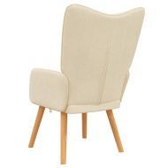 Релаксиращ стол, кремав, плат