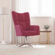 Релакс стол, виненочервен, кадифе