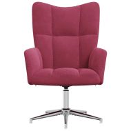 Релакс стол, виненочервен, кадифе