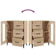 Сайдборд, дъб сонома, 69,5x34x90 см, инженерно дърво