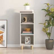 Сайдборд, бетонно сив, 34,5x32,5x90 см, инженерно дърво