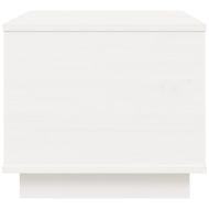 Кафе маса, бяла, 40x50x35 см, борово дърво масив