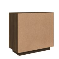 Сайдборд, кафяв дъб, 80x40x75 см, инженерно дърво