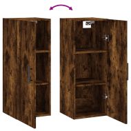 Стенен шкаф опушен дъб 34,5x34x90 см