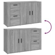 Сайдборд, сив сонома, 100x33x59,5 см, инженерно дърво