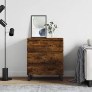 Сайдборд, опушен дъб, 60x35x70 см, инженерно дърво